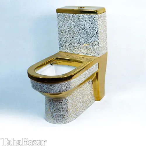 	توالت فرنگی کوت ایران مدل adasa 525 سفید طلایی